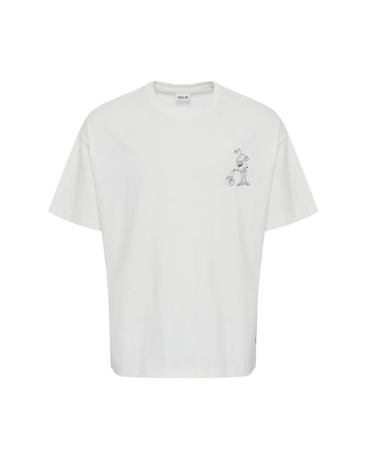 Solid T-Shirt Imre in White für Herren