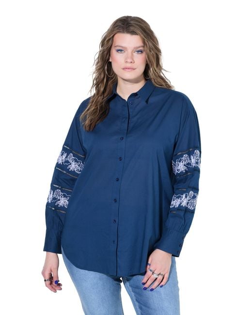Studio Untold Blue Hemdbluse