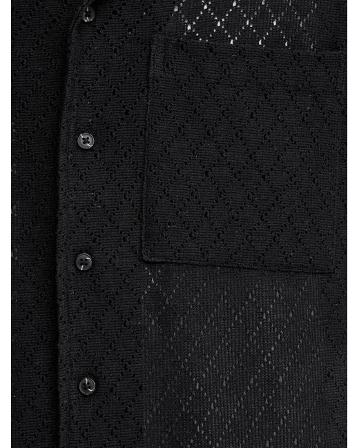 Solid Kurzarmhemd Sdteagan in Black für Herren
