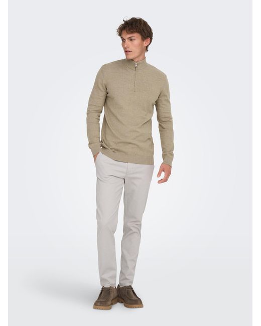 Only & Sons Pullover Onsloui in Natural für Herren