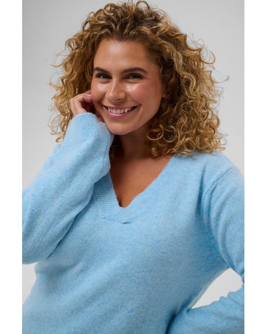 Kaffe Blue Strickpullover Kcjilanda