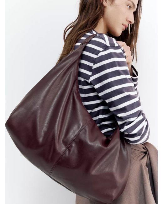 Pull&Bear Purple Schultertasche