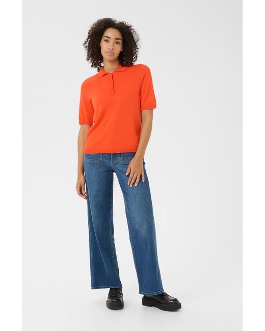 Kaffe Orange Pullover Kalizza