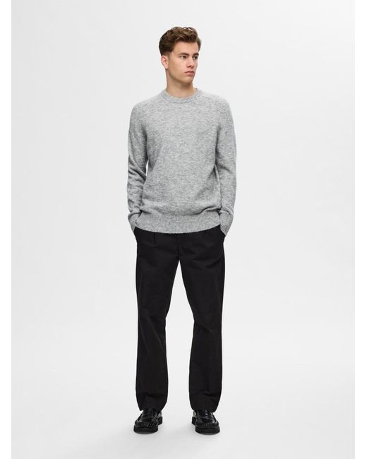 SELECTED Pullover Rai in Gray für Herren