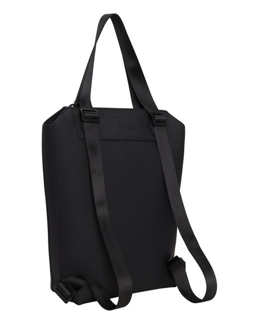O bag Black Rucksack Wasserabweisend, Mit Außentasche Relaxy