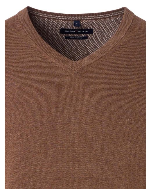 CASA MODA Pullover Basic in Brown für Herren