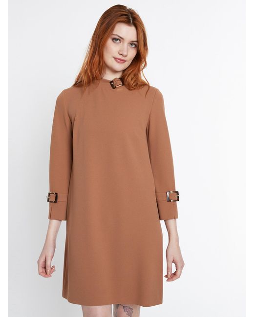 Ana Alcazar Brown Kleid 'Sidara'