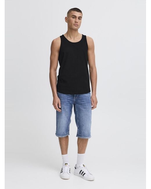 Solid Rundhalsshirt Sdjulisto in Black für Herren