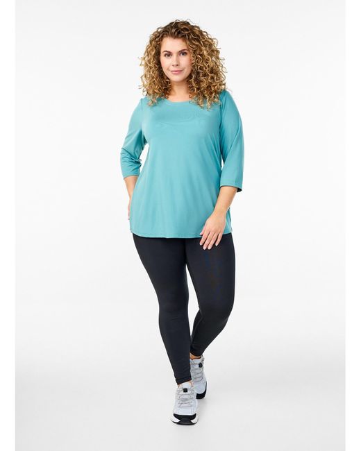 Active By Zizzi Blue Funktionsshirt