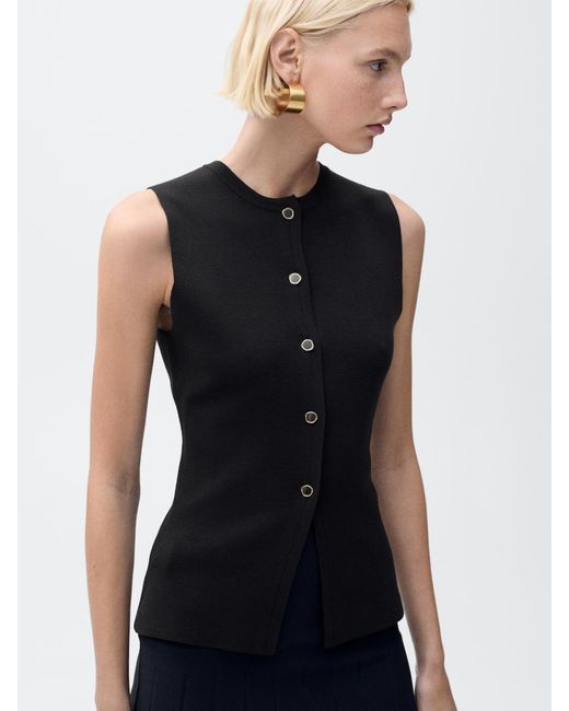 Mango Black Strickweste 'Matilda'
