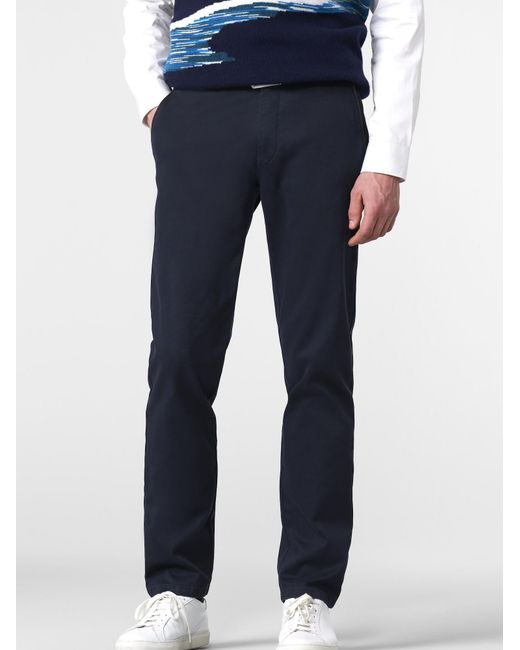 Meyer Chinohose New York Super-Stretch, Fußweite 38 Cm in Blue für Herren