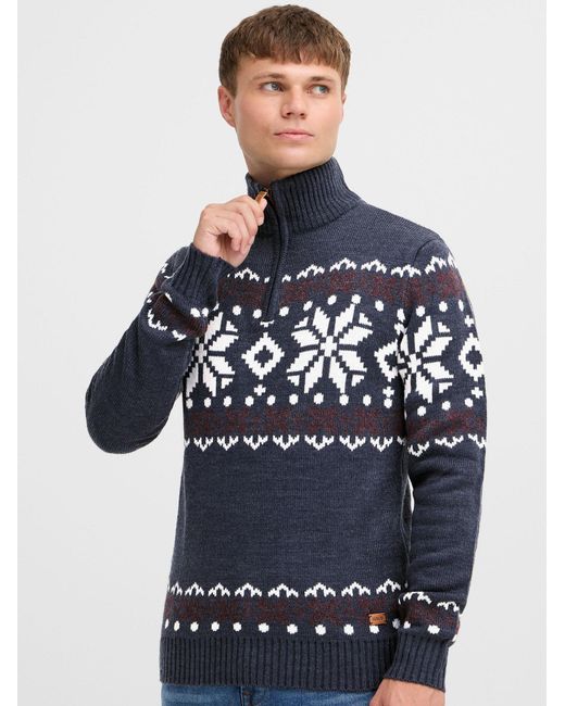 Solid Pullover Norwin in Blue für Herren