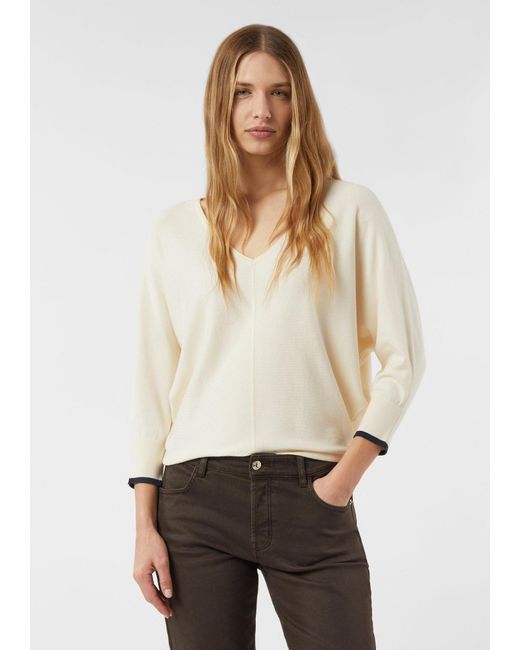 Comma, White Pullover
