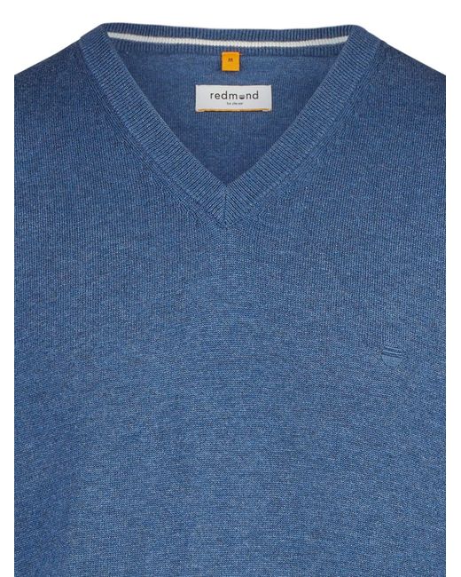 Redmond Pullover Basic in Blue für Herren