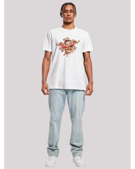 F4NT4STIC T-Shirt Betty Boop in White für Herren