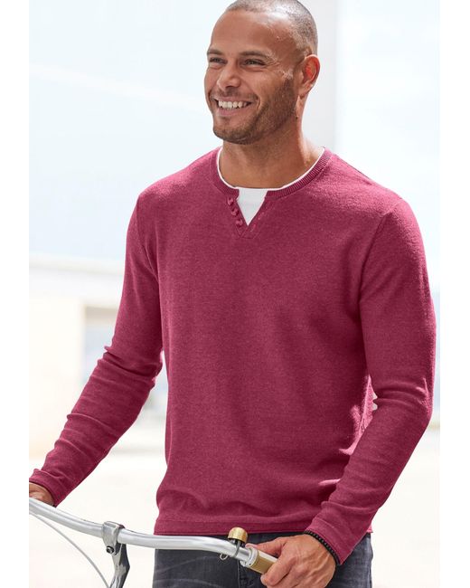 H.i.s. Pullover in Pink für Herren