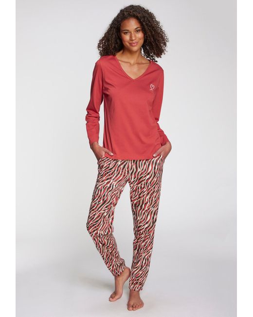 vivance active Red Pyjamahose