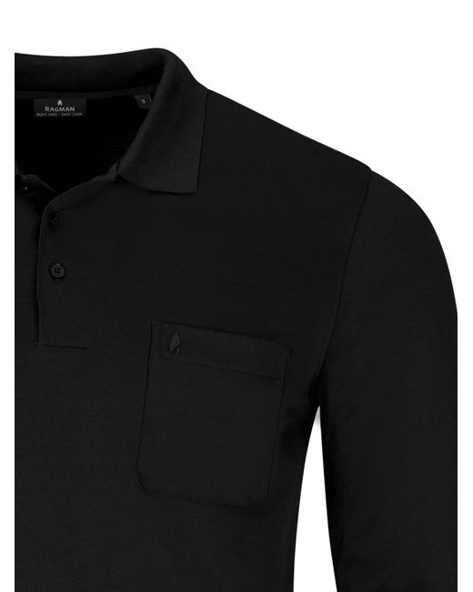 RAGMAN Shirt Basic in Black für Herren
