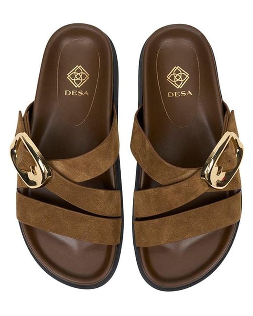 Desa Brown Pantolette Folien