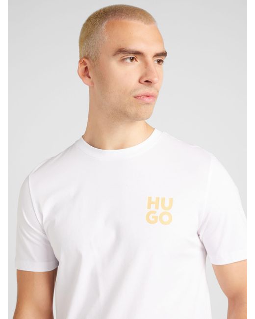 HUGO T-shirt 'dimoni' in White für Herren