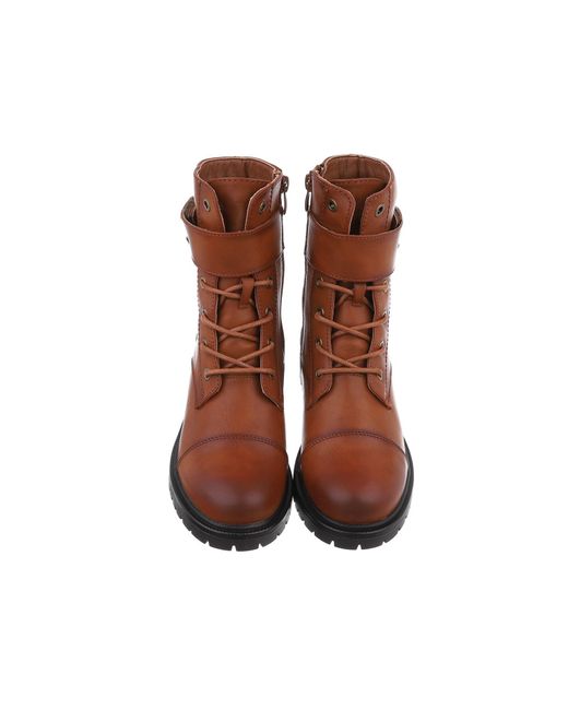Ital-Design Brown Schnürstiefelette