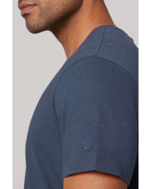 CMPD Basic T-Shirt Mit V-Neck in Blue für Herren