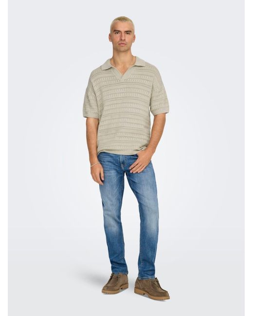 Only & Sons Pullover Onsgrayson in Natural für Herren