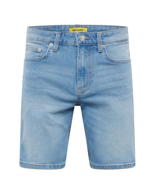 Only & Sons Shorts 'weft' in Blue für Herren