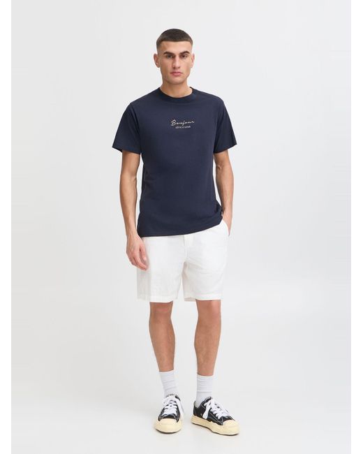 Solid Rundhalsshirt Sdpedro in Blue für Herren
