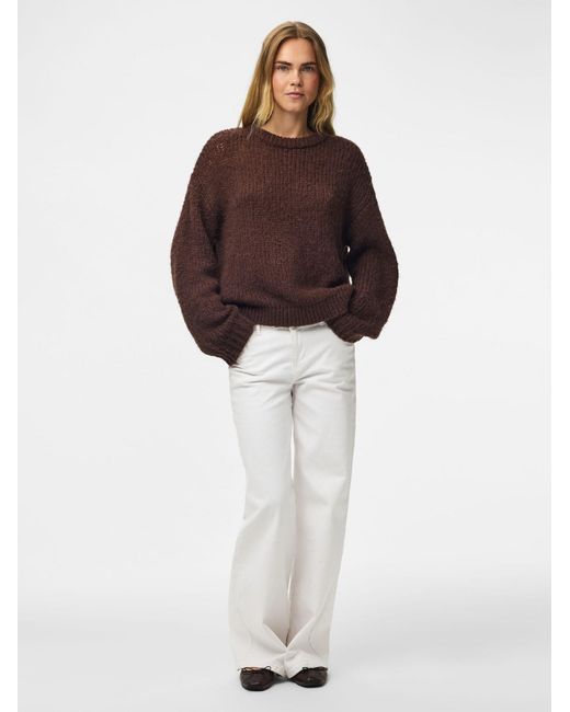 Pieces Brown Pullover Pcdorthea