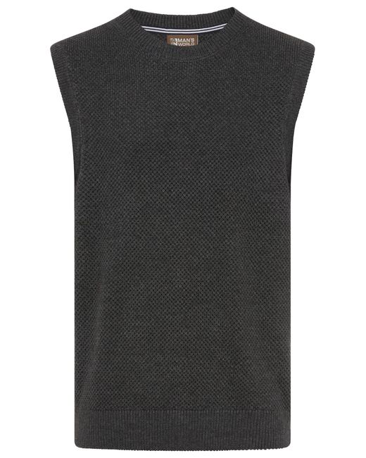 Man's World World Pullover in Black für Herren