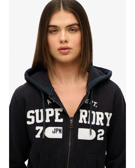 Superdry Black Sweatjacke 'Athletic Essentials'