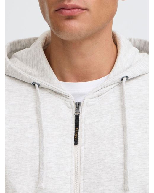 Solid Sweatjacke Sdaupo in White für Herren