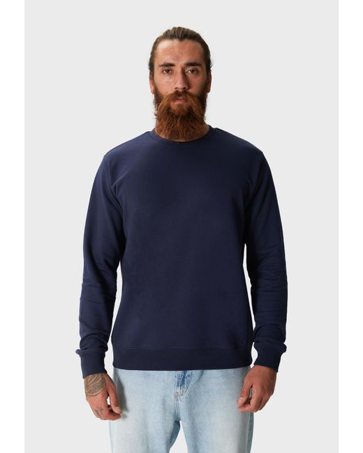 Oldskull Sweatshirt Plain Basic in Blue für Herren