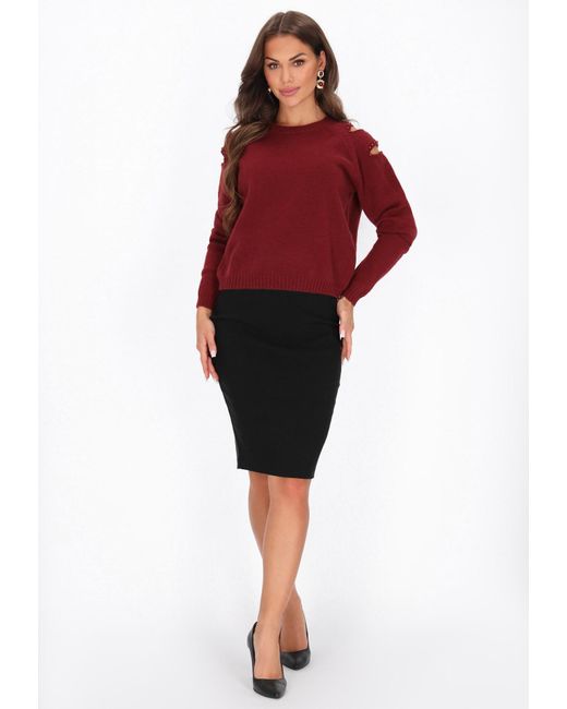 faina Red Pullover