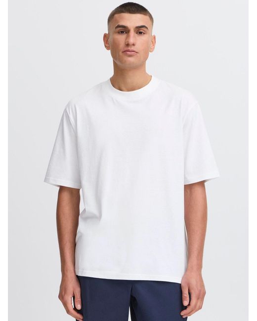 Solid Rundhalsshirt Sdbilop in White für Herren