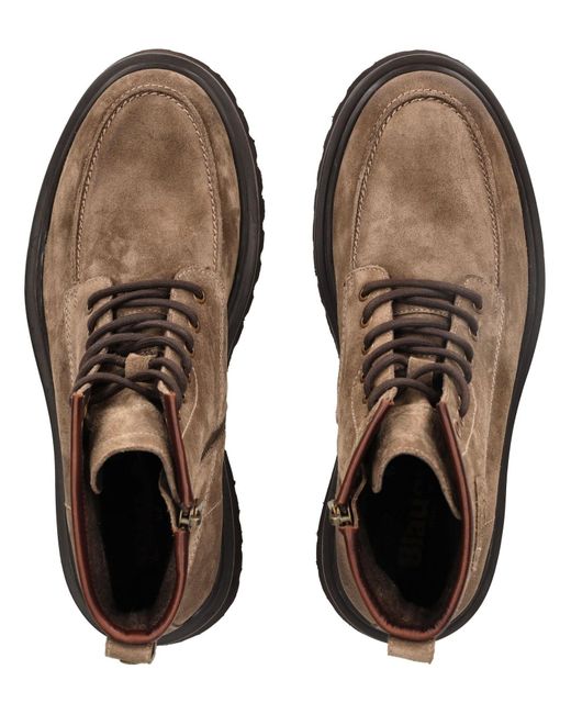 Blauer Schnürstiefel in Brown für Herren