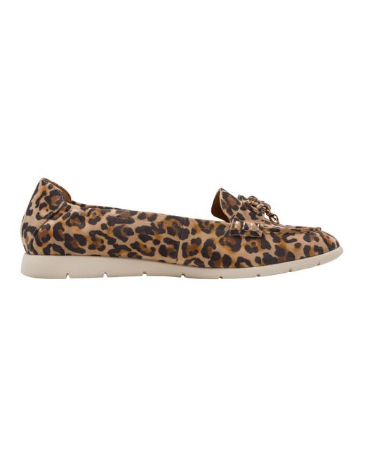 Tamaris Brown Aus Leder kein Absatz 1-24621-46 Slipper TOUCH-IT