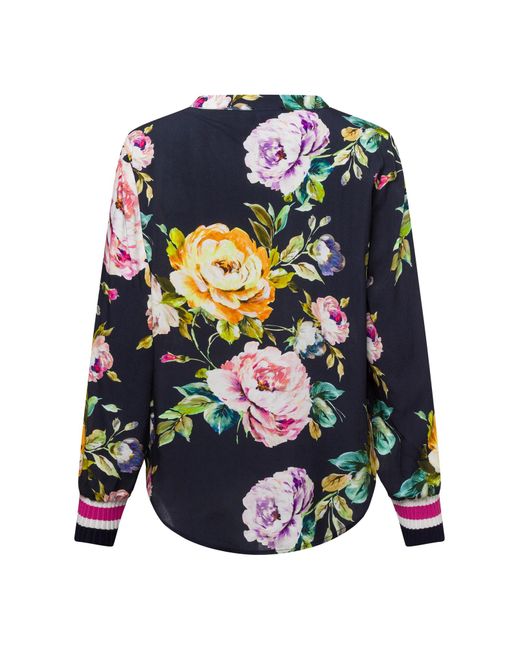 Franco Callegari Blue Blusenshirt