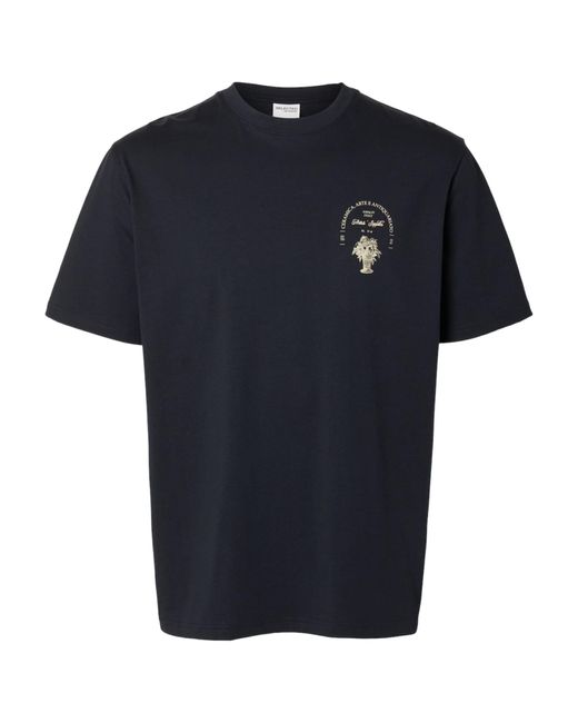 SELECTED T-shirt 'aries' in Blue für Herren
