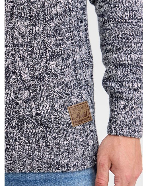 Solid Pullover Philemon in Blue für Herren