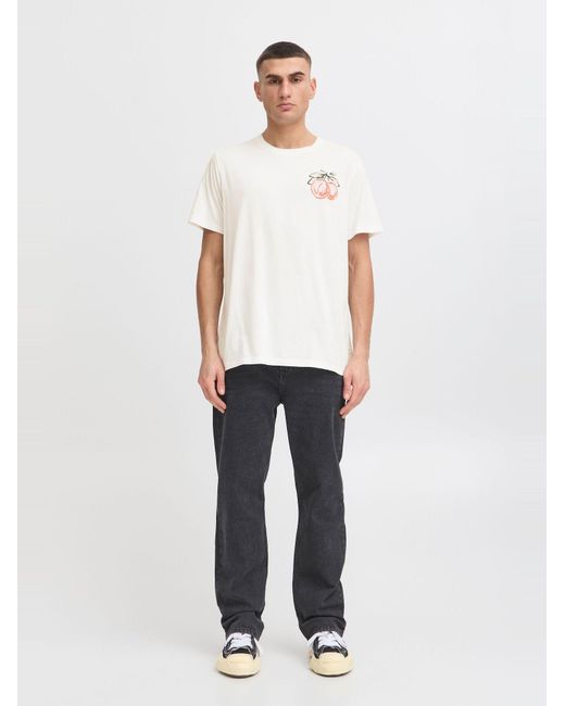 Solid Rundhalsshirt Sdpargav in White für Herren