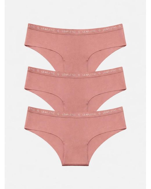 LEAFLETIC Pink Panty Mid Rise Hipsters/Brief