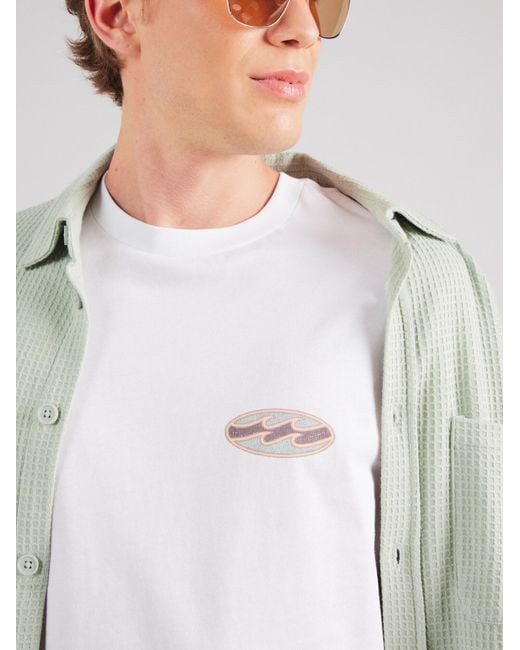Billabong T-Shirt Crayon Wave in White für Herren