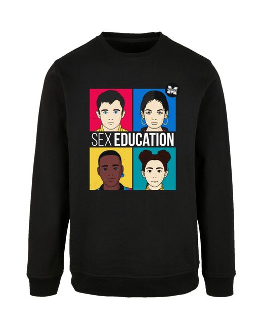 F4NT4STIC Sweatshirt Sex Education Teen Illustrated Netflix Tv Series in Blue für Herren
