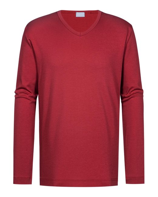 Mey Shirt Solid Night in Red für Herren