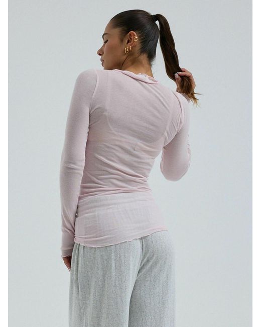 Seamless Basic Gray Top Cotton