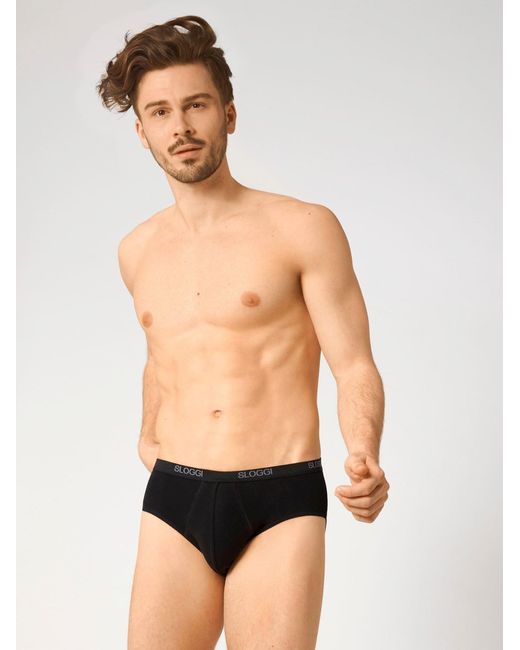 Sloggi Midislip Basic in Black für Herren