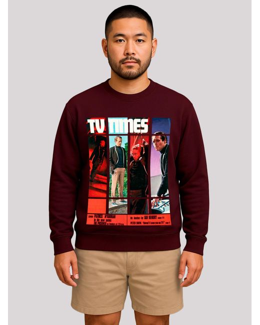F4NT4STIC Sweatshirt Tv Times Patrick Mcgoohan The Prisoner 1967 Cover in Red für Herren