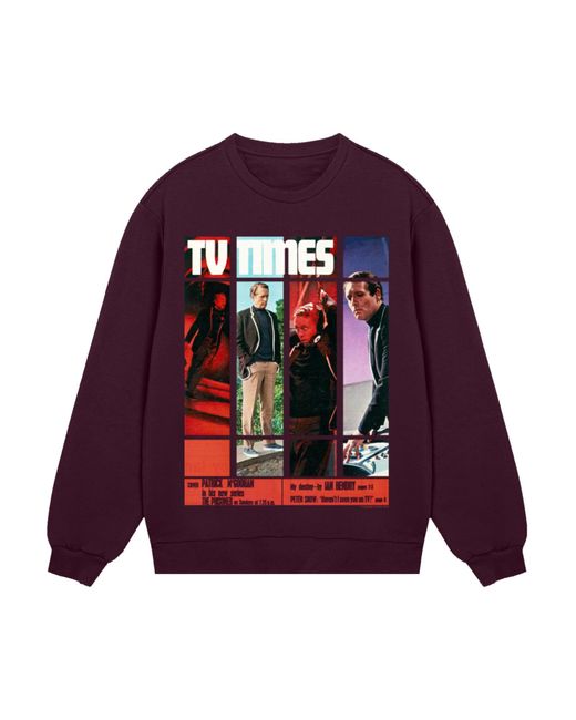F4NT4STIC Sweatshirt Tv Times Patrick Mcgoohan The Prisoner 1967 Cover in Red für Herren